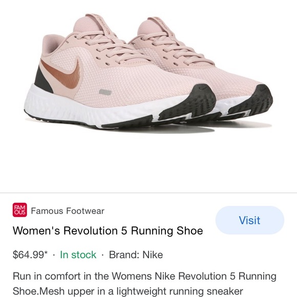 Nike Revolution // pink and gold tennis shoes - Picture 6 of 6